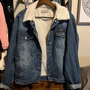 Classic Denim Jacket w/ Sherpa Lining